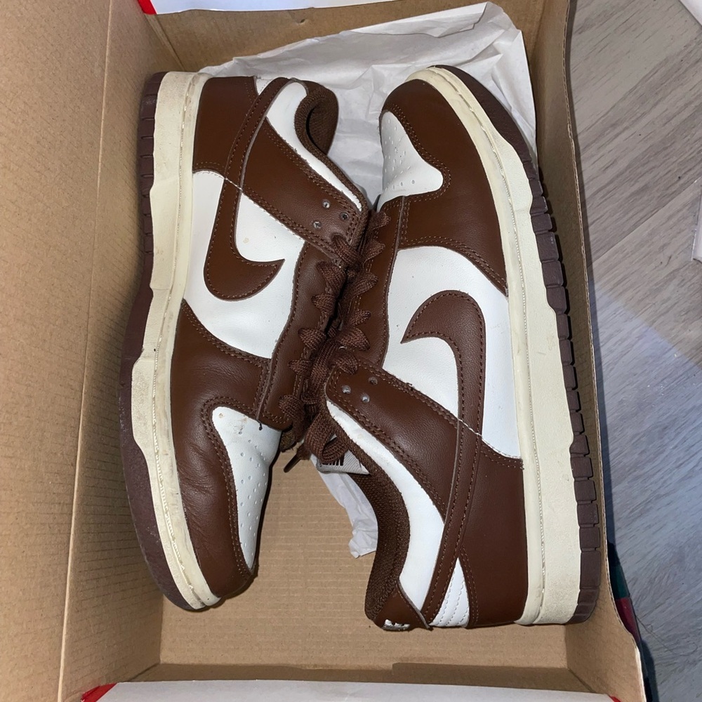 women’s Brown and White nike dunks